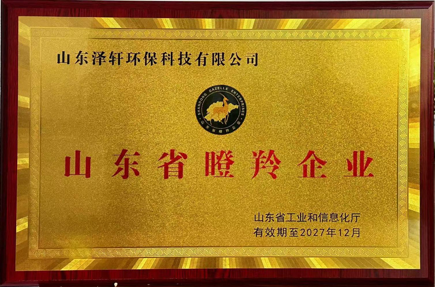 澤軒環(huán)保榮膺省級(jí)瞪羚企業(yè)，開(kāi)啟高速發(fā)展新征程